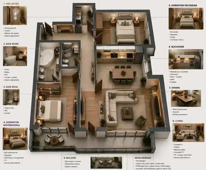 Apartament 3 camere, terasa | Bloc nou | zona 13 Septembrie I