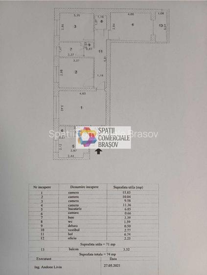 Apartament 4 camere de vânzare Brasov, zona Centru Civic,74 mp, Plus-imo.ro - 7