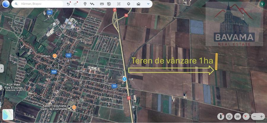 Teren extravilan de vânzare - 10 000 mp -Sud Harman