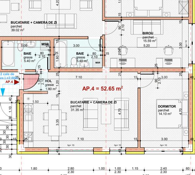 Apartament 2 camere, bloc nou, zona Giulia