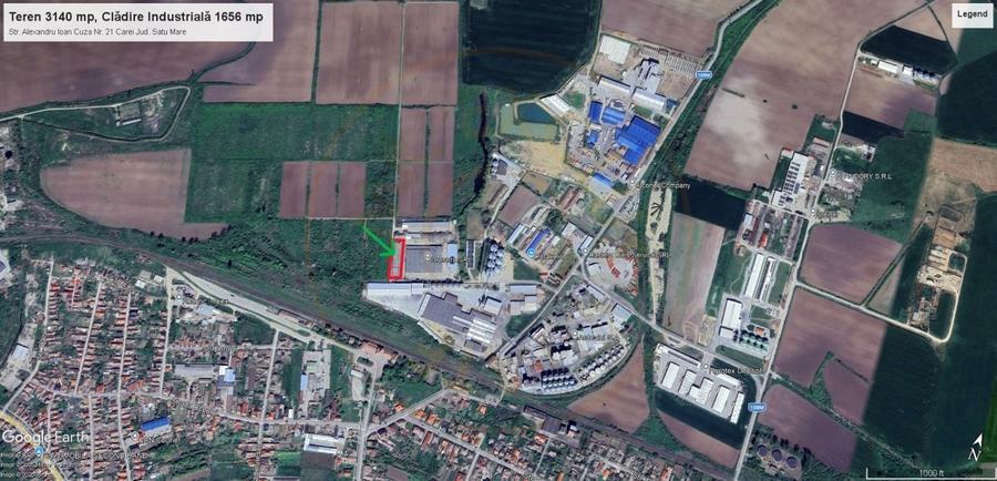 Inchiriere Cladire Productie, Depozitare, Birouri-Teren 3140 mp - Carei