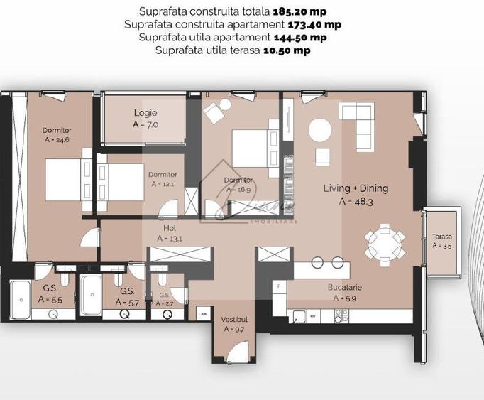 Apartament 4 camere CORTINA ELYSIUM I CESIUNE I COMISION 0%