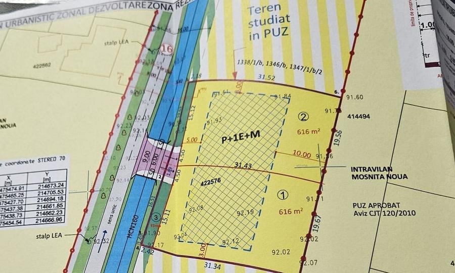 Terenuri Mosnita Noua, Str Campului - 616mp - toate utilitatile