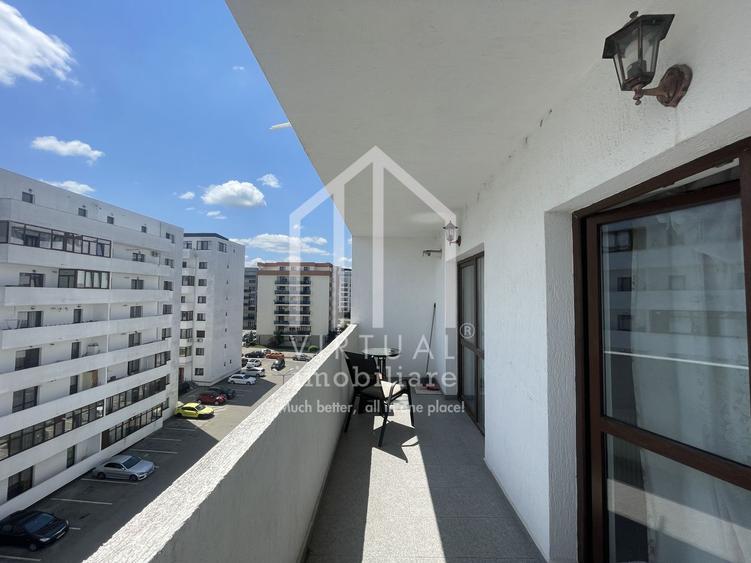 Apartament de inchiriat cu 2 camere, mobilat si utilat, balcon