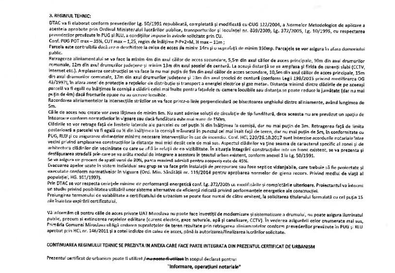 Teren intravilan 800mp cu acces facil catre oras - Miroslava