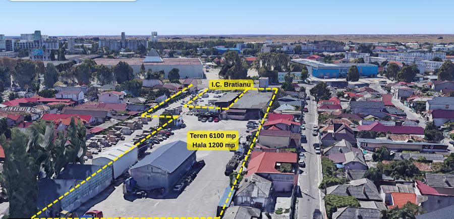 Hala 1200 mp si curte 6100 mp in Constanta intrare de pe A2 Bd. IC Bratianu
