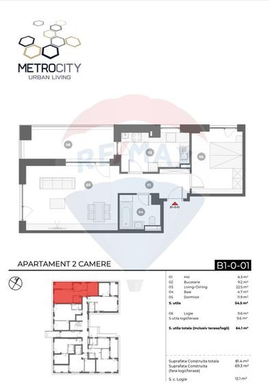 2 Camere MetroCity Urban Living, Apartamente noi în Sector 1