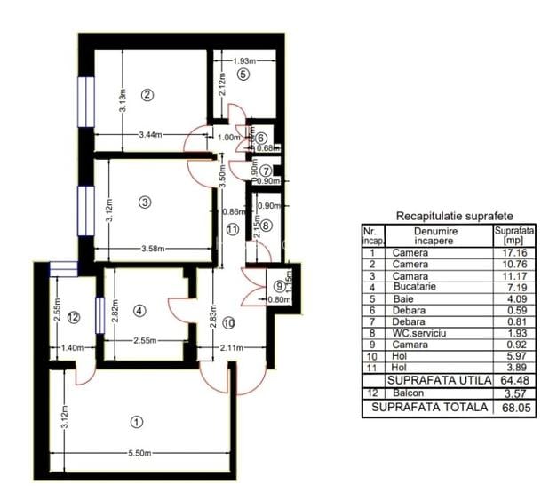 Ghencea-Strada Sergent Gheorghe Latea-Apartament 3 camere - 10