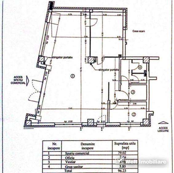 Inchiriere Spatiu Comercial - Zona Garii - 96 mp + Parcare - bloc 2019