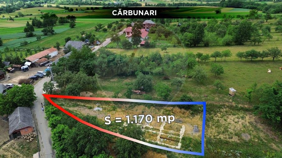 Carbunari Vanzare teren cu fundatie, proiect de casa si racorduri