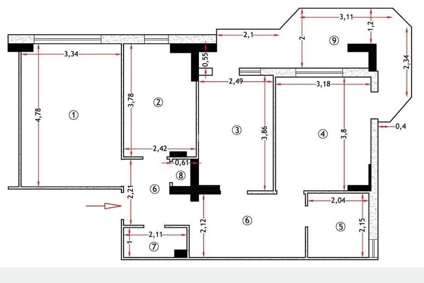3 camere D- 78 mp - Posta Pacurari- 137000 euro - 7