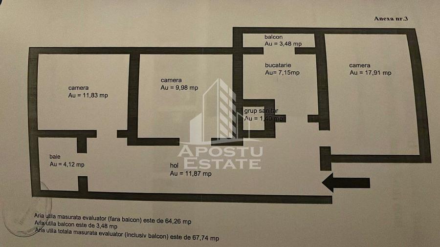 Apartament cu 3 camere, decomandat, zona Soarelui, Timisoara