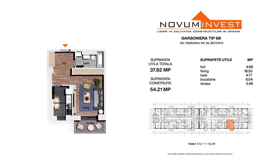 NOU FAZA 4 - NOVUM 56 - Garsoniere Decomandate Bulevardul Timisoara