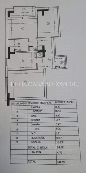 Apartament 3 camere de vanzare Gara - 4