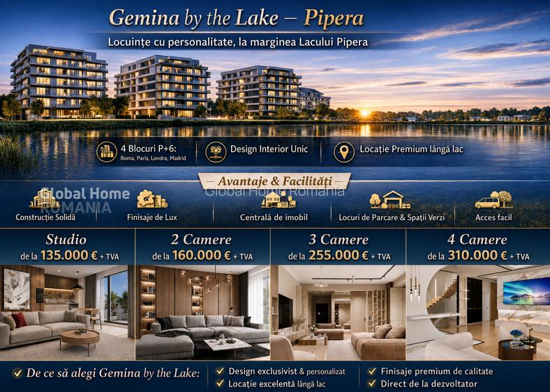 Gemina by the Lake | Studio Premium | Pipera Plaza | Rond OMW - 2