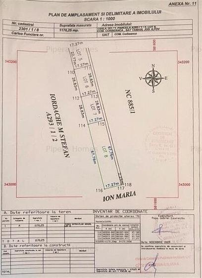 Teren intravilan 1170 mp Corbeanca Padurea Tamasi