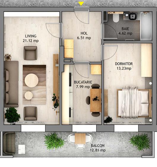 Apartament cu 2 camere finisat la cheie, garantii 10 ani, D-na Stanca