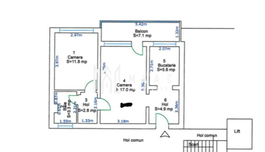 Apartament 2 camere de vânzare| Balcon | Sibiu Oștirii | Etaj Intermediar - 7