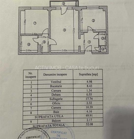 2 camere semidecomandat Timpuri Noi - 7