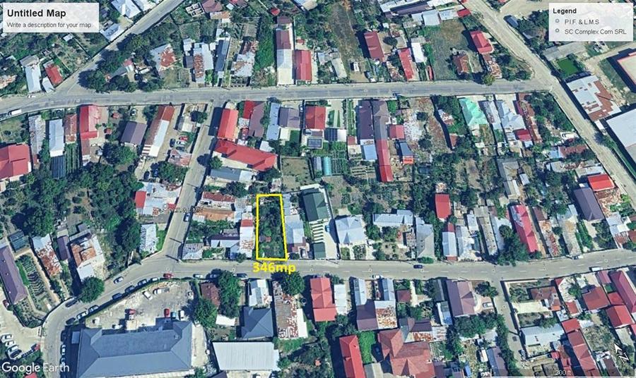 Teren 346mp de vanzare in Focsani pe strada Triumfului nr 3