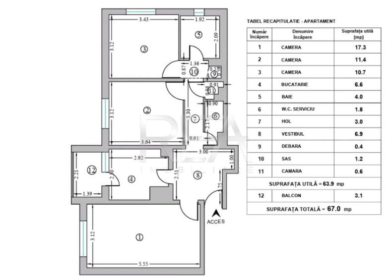 3 Camere-Decomandat-Etaj 4/8- Margeanului