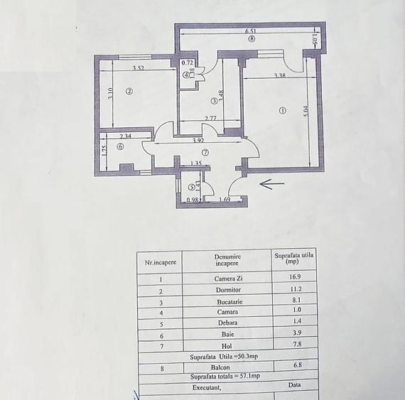Apartament 2 camere 57mp, confort 1 decomandat, zona Progresu.