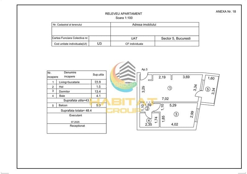 Apartament 2 Camere Open Space 48.4Mp Bloc Nou Sector 5 - 2