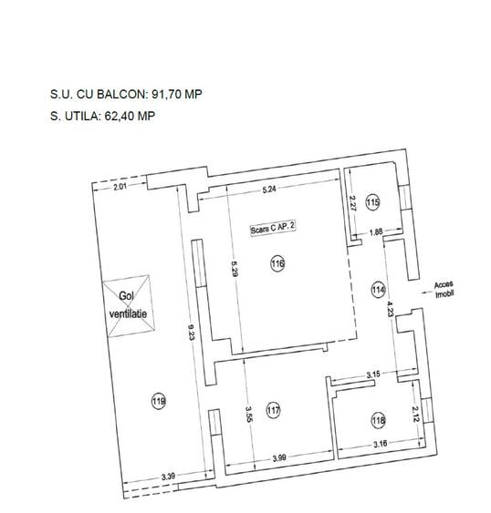 Reducere!Finalizat!!2 CAMERE LUX CURTE CU VEDERE FRONTALA LAC, Solid Mamaia