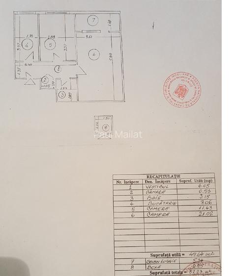 Apartament 2 camere, balcon și boxă – Strada Plevnei - 16