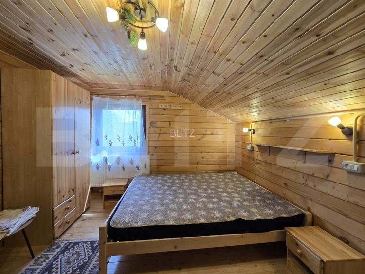 Cabană lemn cu 4 dormitoare, 120mp, teren intravilan de 1250mp - 13
