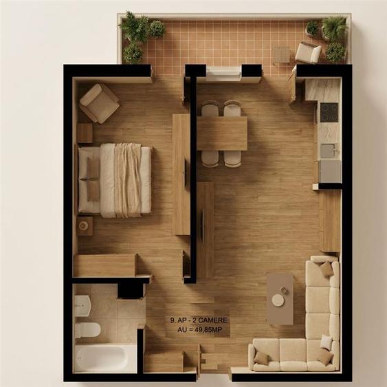 Apartamente 2 3 Camere | Rate la Dezvoltator pe 6 Ani | Bloc Nou | 2c-7867