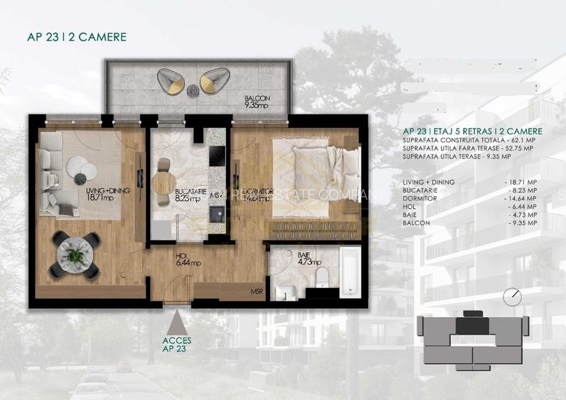 APARTAMENT 2 CAMERE-62.1 MP-SOS OLTENITEI