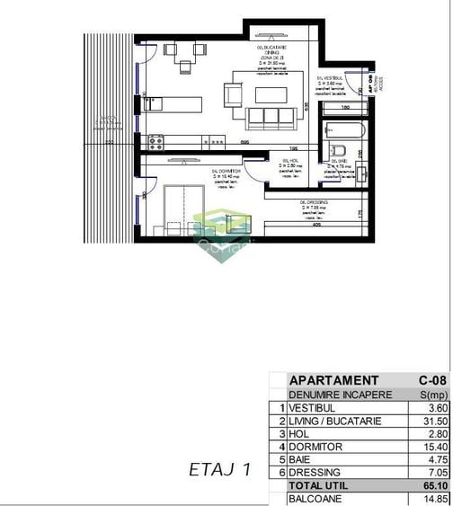 Zona Iancu Nicolae, apartament cu 2 camere de vanzare, 90 mp construit - 5