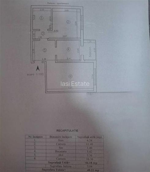 Apartament 2 camere decomandat, 48 mp, etaj 2/4 - Dacia - 6
