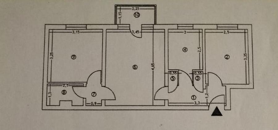 Apartament 3 camere zona Dacia