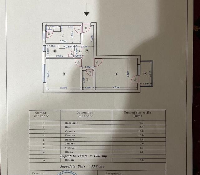 Apartament 2 camere de vanzare Apusului