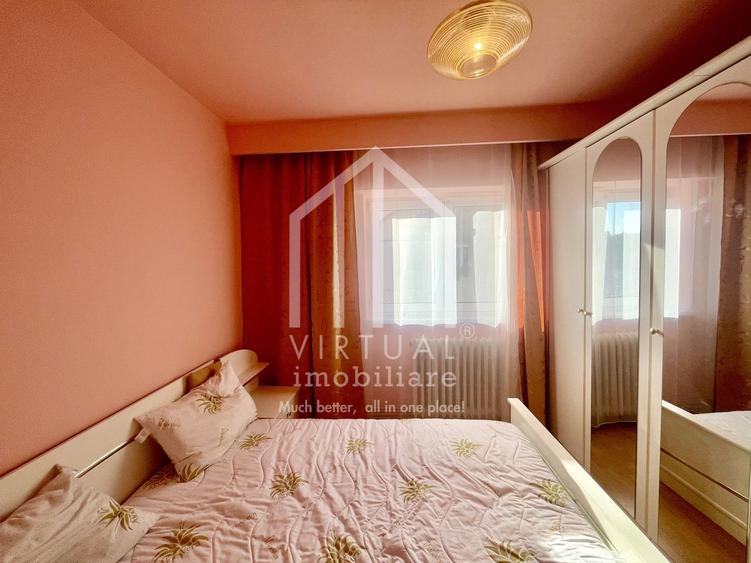 Apartament decomandat, 3 camere, 75mp utili + balcon, zona Garii