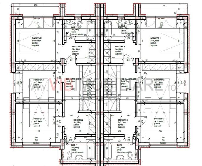 Zona Chitila – strada Ana Ipătescu | Vilă individuală cuplată P+1 | construcție - 17
