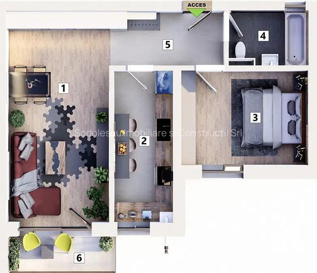 Apartament 2 camere cu loc de parcare inclus - 15