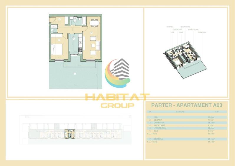 Pallady 2 camere 62 mp + curte 48 mp 12 min. metrou N.Teclu