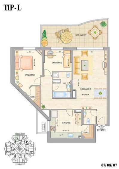 Stefan cel Mare - apartament chirie 3 camere - mobilat complet - 26