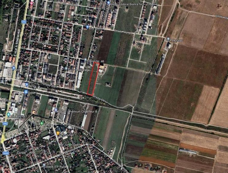 Comision 0% PUZ intreg de vanzare in zona Giroc, inainte de bariera