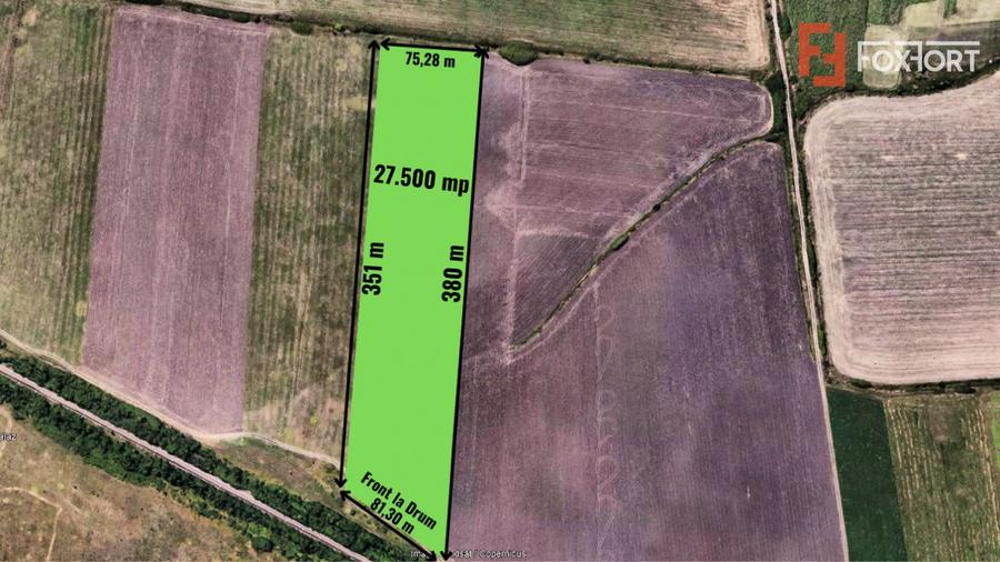 Teren extravilan 27.500 mp de vanzare in Timisoara-Zona Exterior Vest Mehala