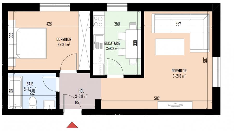2 Camere | Bragadiru | Soseaua Alexandriei | Bloc Nou | - 2