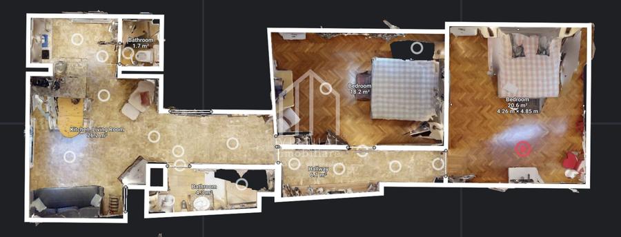 Apartament de vanzare cu 2 dormitoare, 2 bai - zona Ultracentral