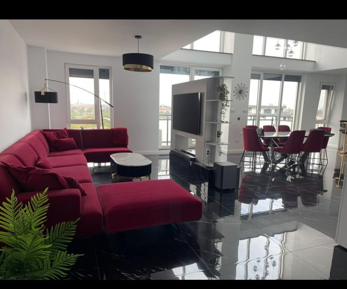 Penthouse de lux pe 2 nivele de inchiriat