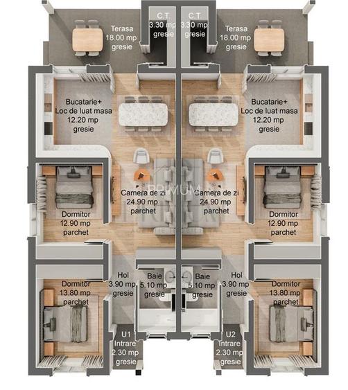 Duplex mansardabil - personalizare interioara - toate utilitatile - 2