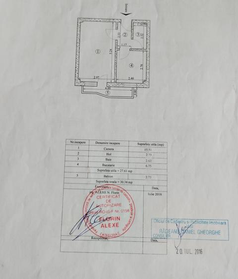 Apartament 1 camera decomandat, zona Galata