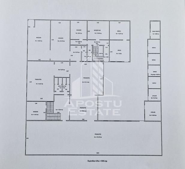 Spatiu comercial 1050 mp si 812 mp teren, in zona Sagului.