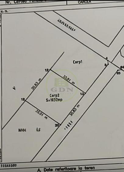 Teren intravilan, 1036mp, zona Banul Maracine, Carcea